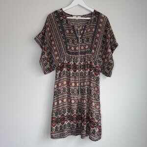 Ya Los Angeles Printed Kimono Sleeve Dress